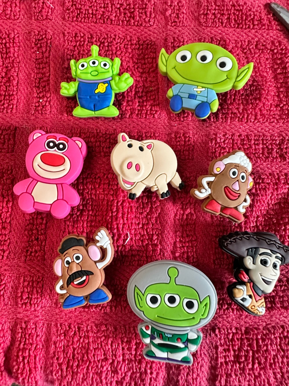 Disney Toy Story Multi-Color Alien, Bear & Character Shoe Charms